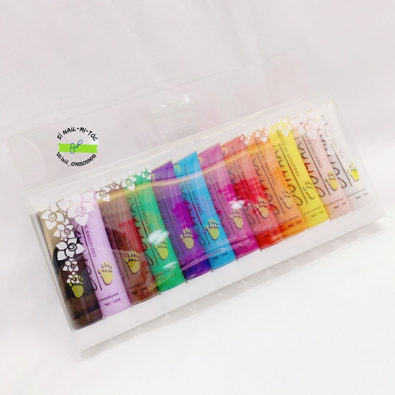Set bột vẽ bản 3D Oumaxi 12ml