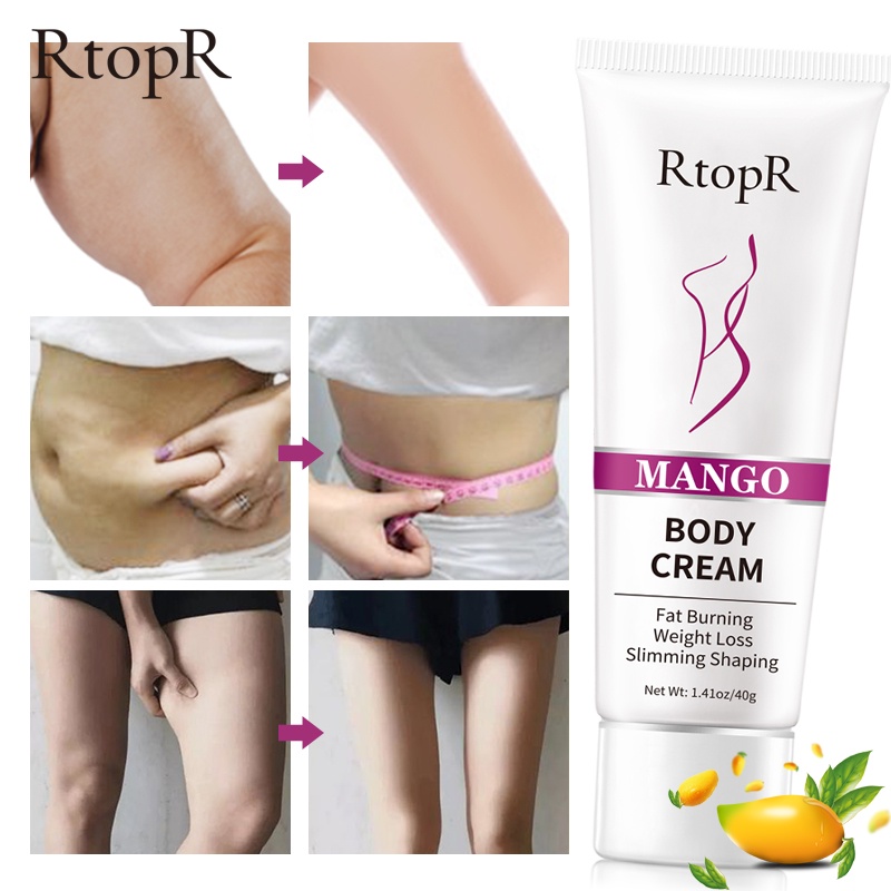RtopR Kem giảm cân Quả xoài Giảm Béo Body Giảm Béo Định Hình Tạo Đường Cong Đẹp Làm Săn Chắc Cơ Thể Mango Slimming Weight Lose Cream 40g