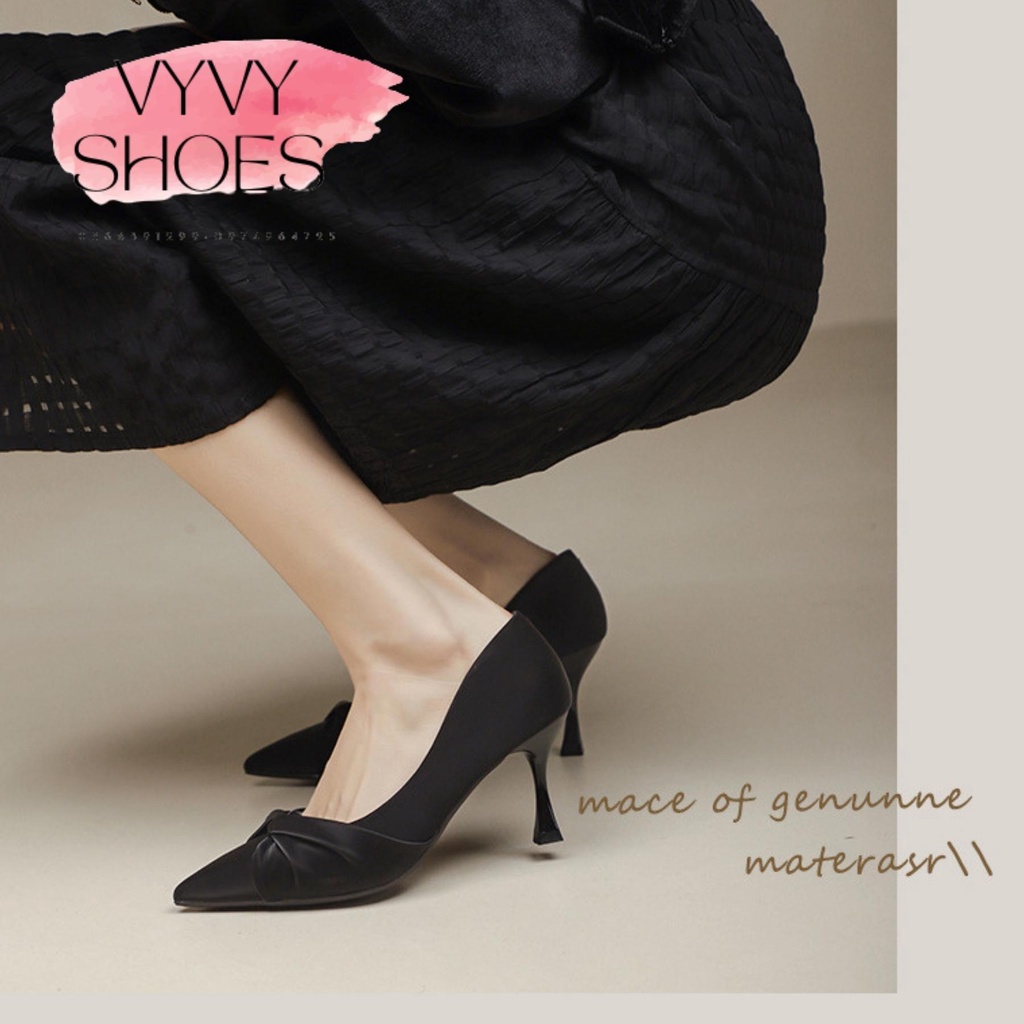 MÃ  GIÀY CAO GÓT CAO CẤP GÓT NHỌN CAO 7P SANG CHẢNH FULLBOX da xoắn VYVYSHOES-169