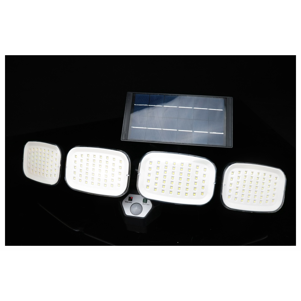 Đèn Led 3M 240COB / 200 Bóng 4800mAh 4 Đầu Cảm Biến Chuyển Động Chống Nước IP65 3 Chế Độ Sáng Cho Sân Vườn