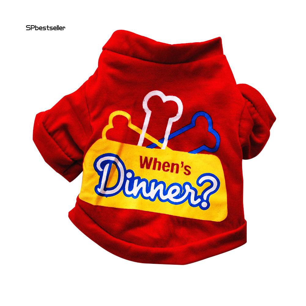 Áo in chữ/hình khúc xương đáng yêu dành cho thú cưng