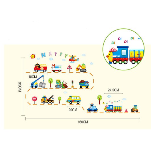 Decal trang trí Siêu Xe kute