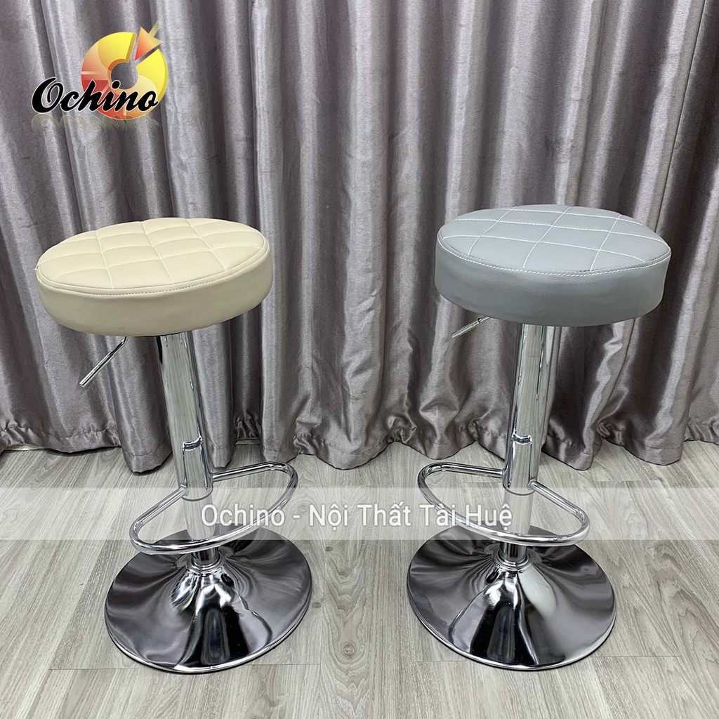 Ghế Bar, Ghế Trang Điểm Mẫu Tròn Múi Sang Chảnh Điều Chỉnh Độ Cao 60/80 Và Xoay 360 Độ (Có Sẵn)