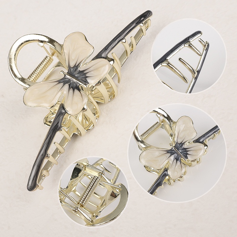 Kẹp Tóc Kim Loại Hình Bướm Sang Trọng Đơn Giản Cho Nữ