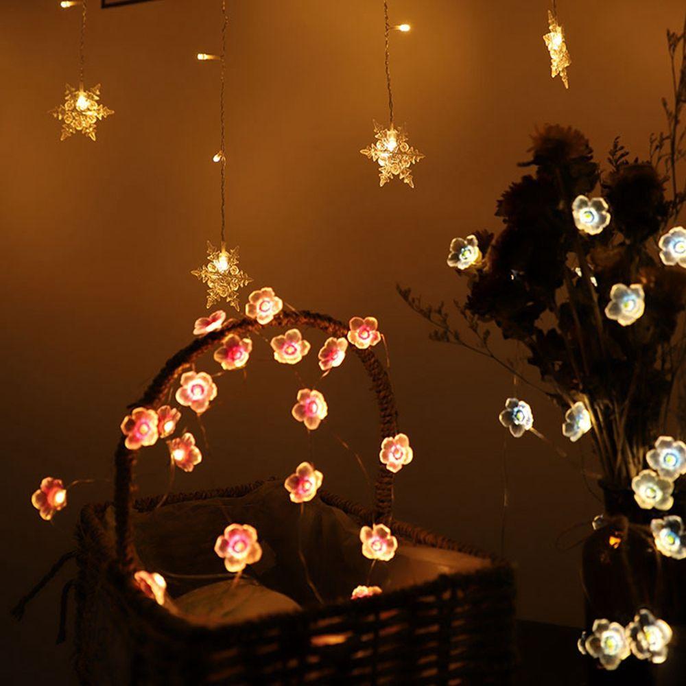Dây Đèn LED 20 Bóng Hình Hoa Chống Nước Trang Trí Giáng Sinh