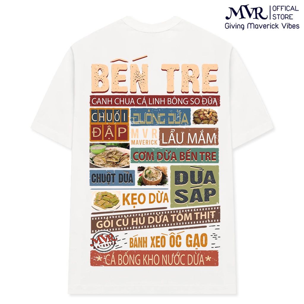 Áo thun Bến Tre in 2 mặt Unisex phông rộng tay lỡ cotton ao cặp gia đình du lịch fact UNDER MVR BB4179