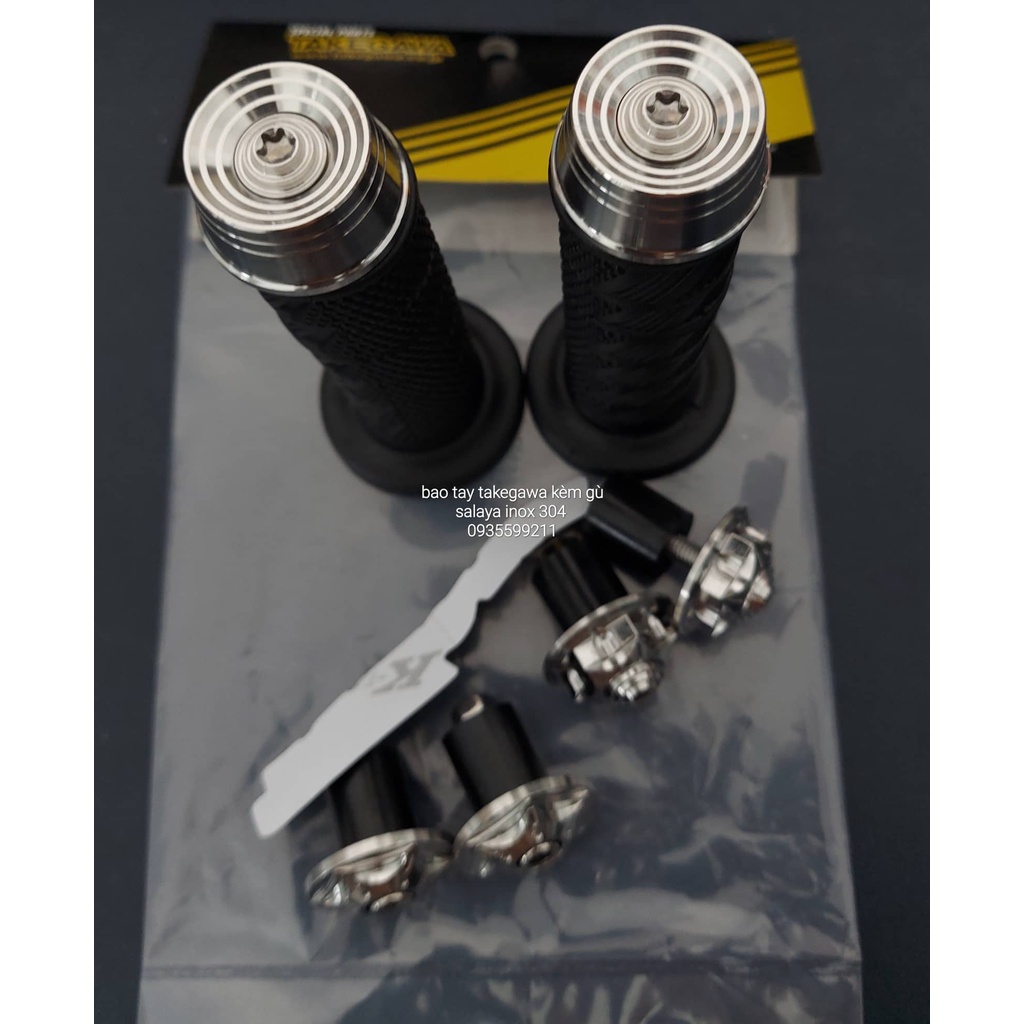 Bao Tay Takegawa Kèm Gù Salaya inox 304 Gắn Các Dòng Xe MÁY