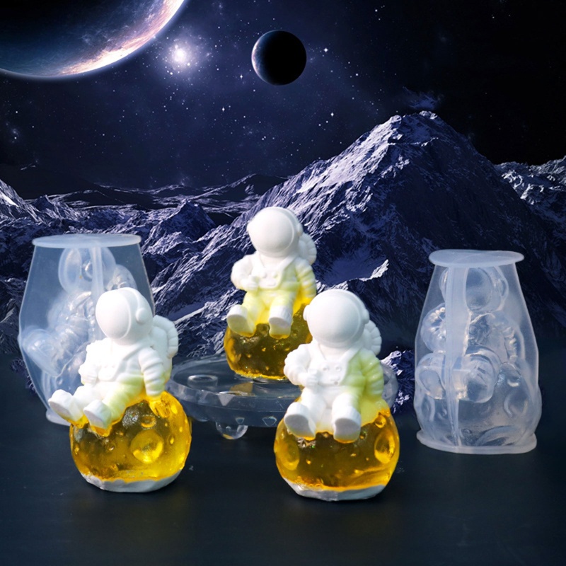 Khuôn Silicone Làm Đèn Hình Phi Hành Gia