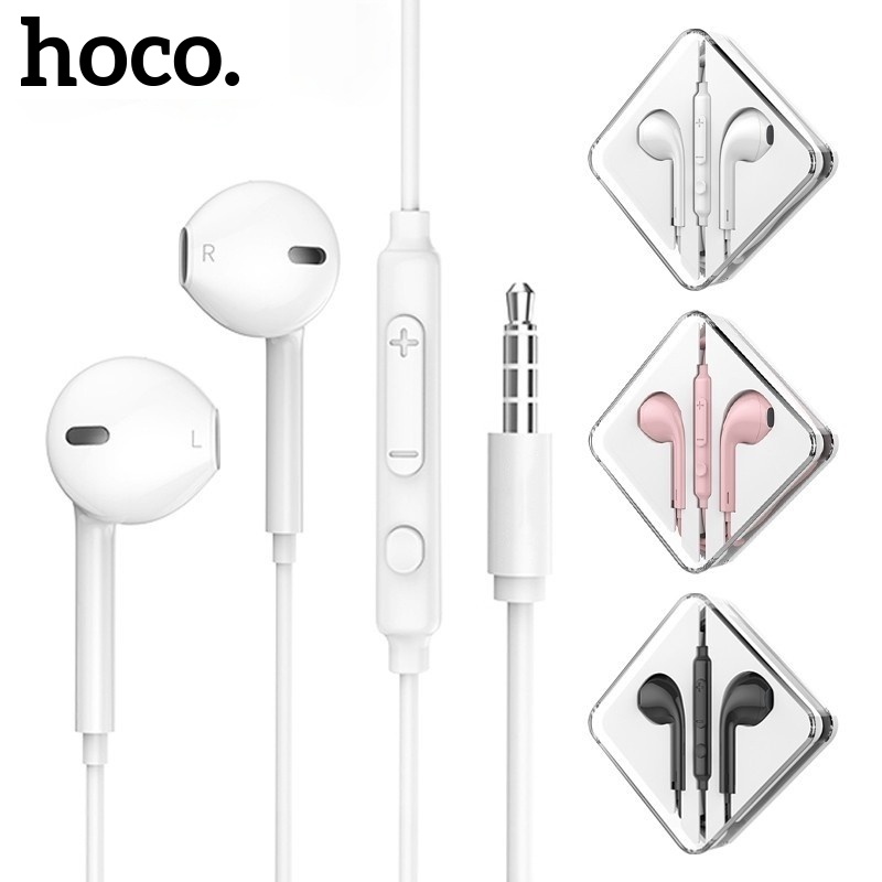 Tai nghe nhét tai HOCO.M55 có dây chuẩn 3.5mm thích hợp cho máy tính bảng Laptop Android
