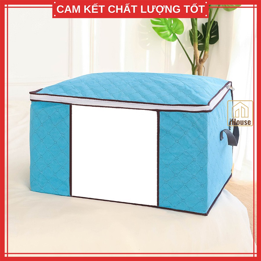 Túi đựng chăn màn quần áo ga gối đa năng, Túi hộp vải đựng chăn mền thông minh tiện lợi iHouse