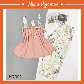 Bộ Hai Dây Quần Dài Lụa Ngọc Trai ( Ảnh Chụp Thật ), Chất Lụa Mềm, Mịn, Mát