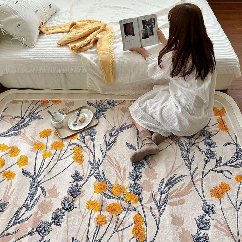 Thảm Lót Sàn Mềm Mại Chống Thấm Nước Không Trượt Trang Trí Nhà Cửa