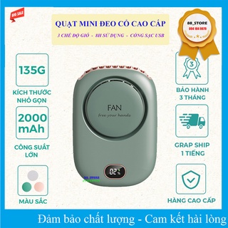 Quạt đeo cổ sạc pin, quạt mini, đa năng High End QD00121