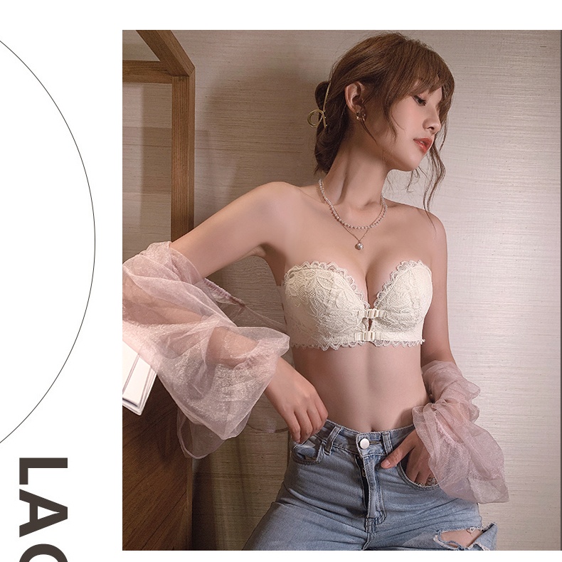 Áo lót Không Dây Hai Lớp Không Trượt Nâng Ngực Tàng Hình Thời Trang 3 Màu Tùy Chọn Quyến Rũ Cho Nữ