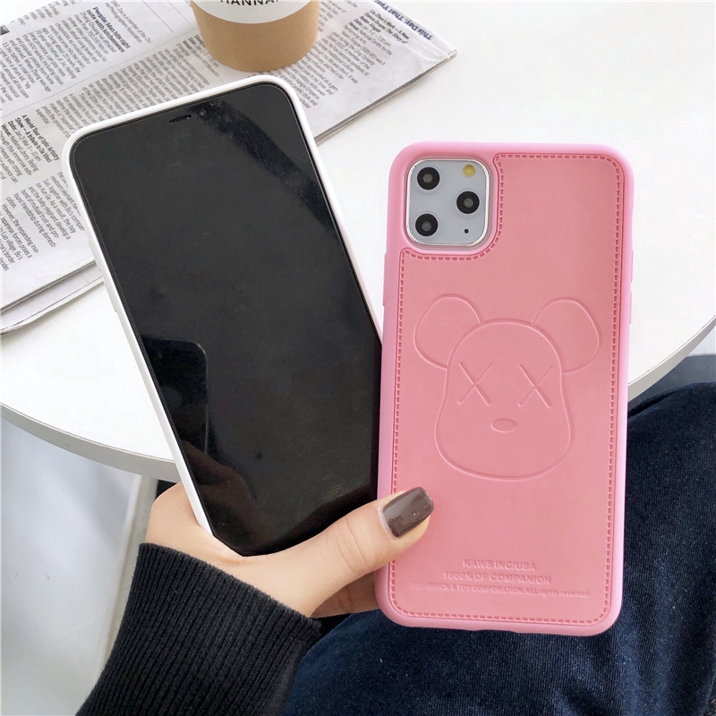 Ốp lưng da mềm in họa tiết KAWS cho iPhone 11 12 Pro Max 6 6s 7 8 Plus X Xs Max XR 12mini | BigBuy360 - bigbuy360.vn