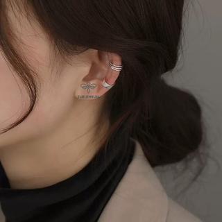Khuyên tai bạc nữ TLEE kẹp vành set 3 mẫu basic TLEE JEWELRY B0116