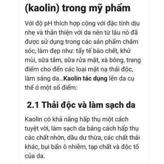 (sale) 30g Kaolin đất sét Pháp