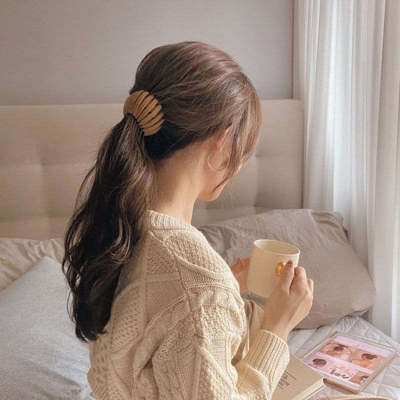 Kẹp Tóc Hình Tổ Chim Bằng Nhung Cố Định Tóc Đuôi Ngựa XWNYDER