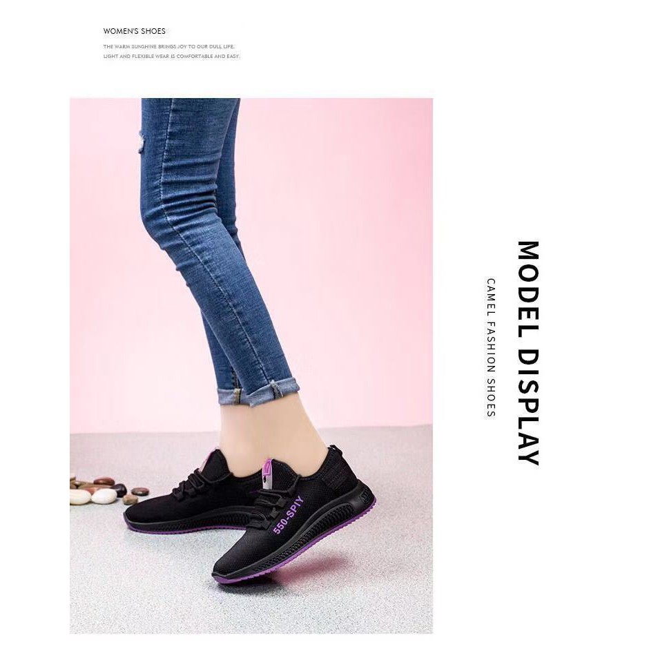 Giày Sneaker Nữ - Đế Mềm Vải Lưới Thoáng Khí Form Tăng Chiều Cao Phong Cách Hàn Quốc | BigBuy360 - bigbuy360.vn