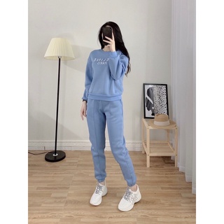 Bộ nỉ pastel nữ