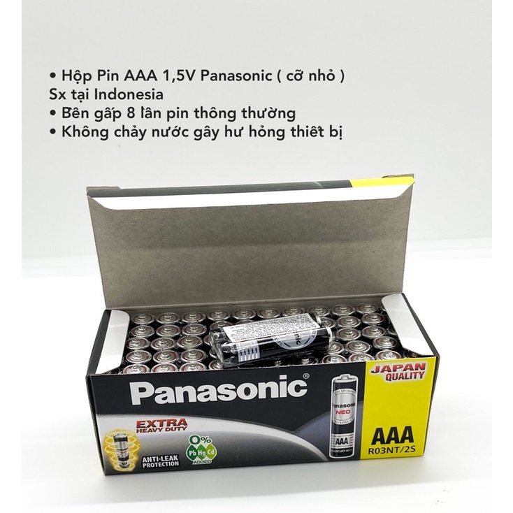 Hộp Pin AAA 1,5V Panasonic R03NT/2S - Hàng chính hãng