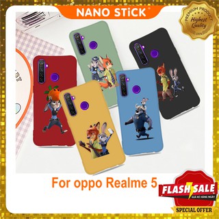 Ốp lưng Realme 5 ốp oppo chất liệu silicon in hình Zootopia_NANOSTICK 0933