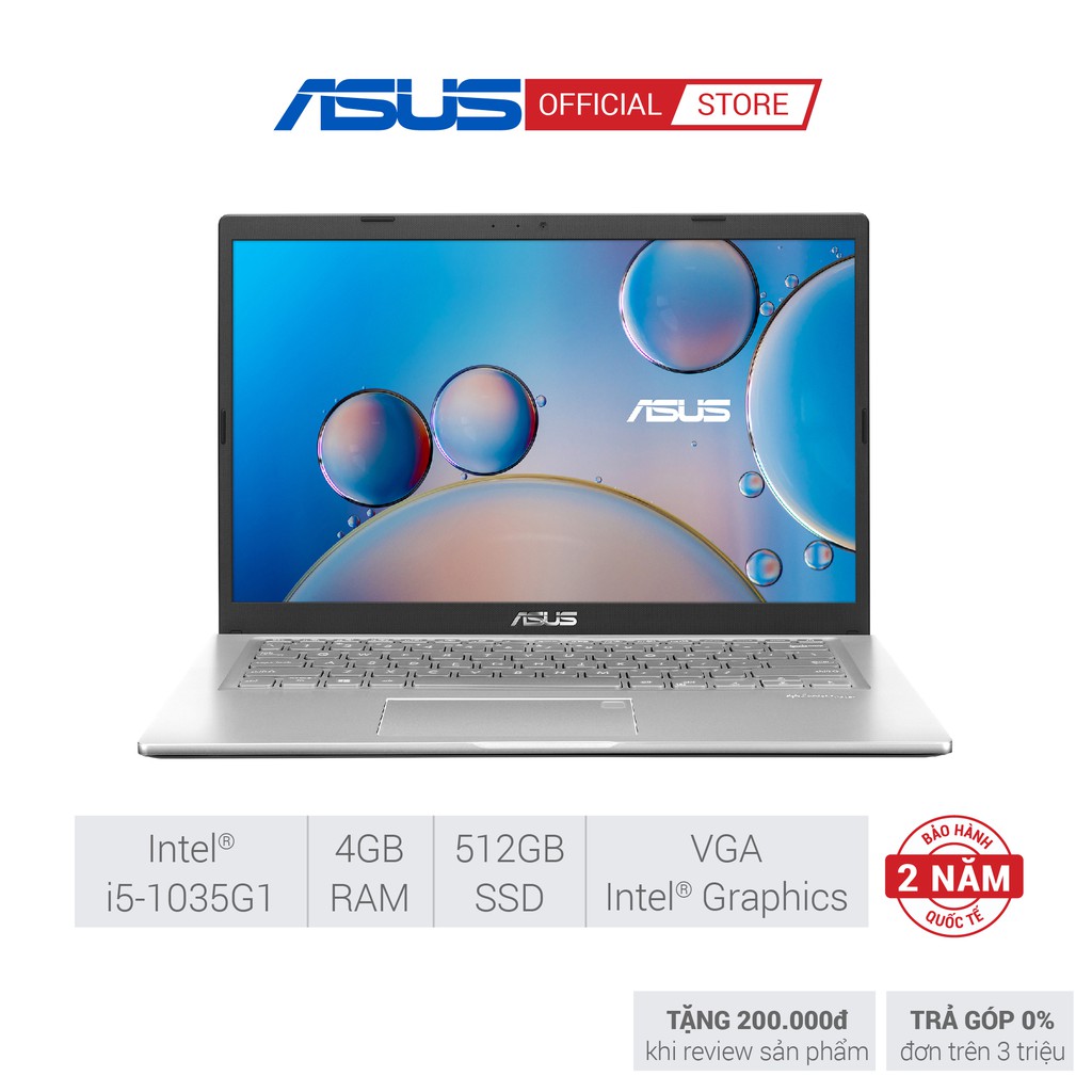 Laptop Asus Vivobook X415JA-EK259T i5-1035G1 | 4GB | 512GB SSD | 14FHD | VGA ON | Win10