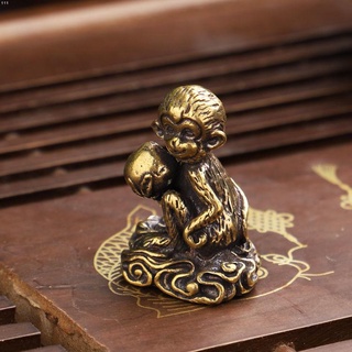 Tượng Khỉ Nhỏ Bằng Đồng Nguyên Chất Dùng Trang Trí Bàn Trà
