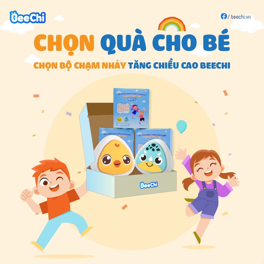 Bộ Chạm Nhảy Tăng Chiều Cao BeeChi Giọng Nói Tự Động Đếm Tiếng Việt Cảm Biến Phát Sáng