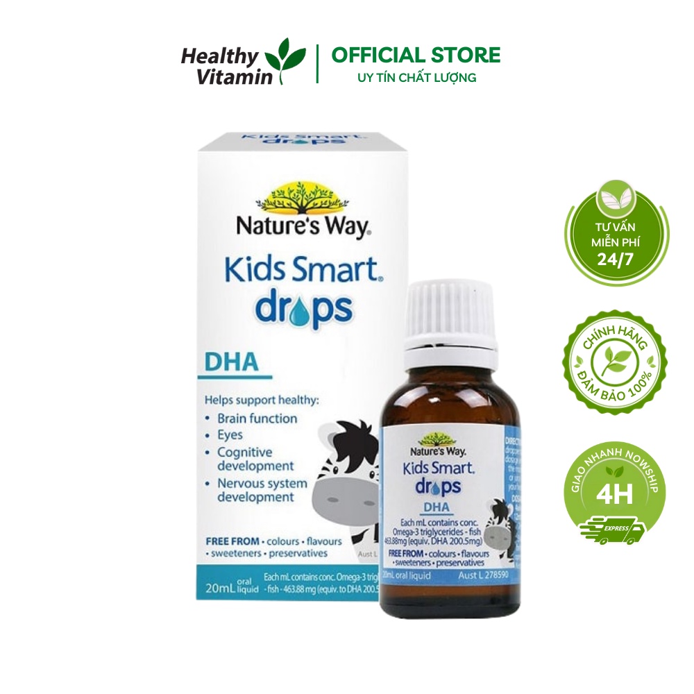 DHA giọt Úc - Nature's Way Kids Smart DHA Drops 20ml