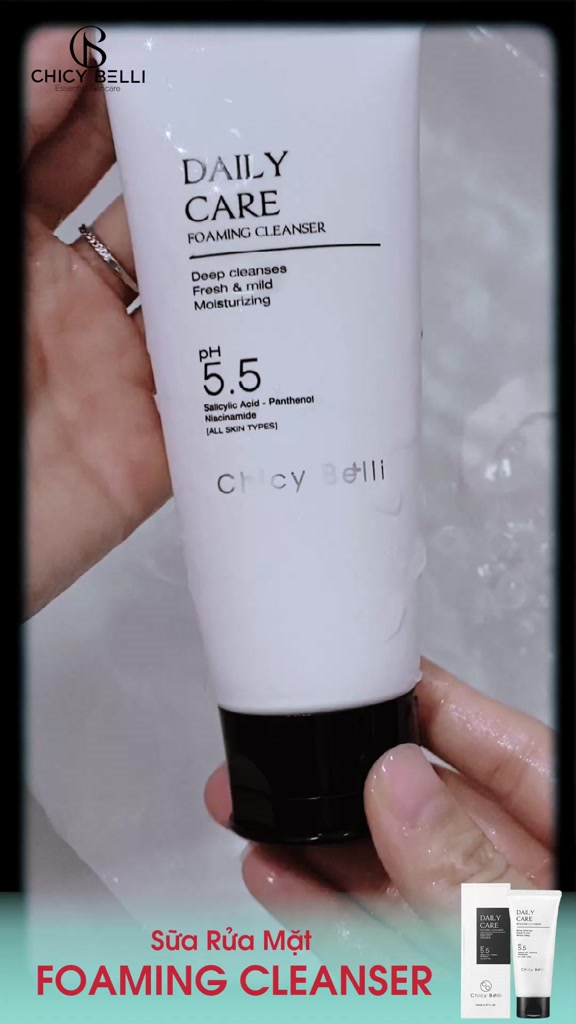 Sữa rửa mặt dưỡng ẩm da CHICY BELLI DAILY CAREN PH5.5 dưỡng ẩm, dưỡng trắng mờ nám, tàn nhang 100ML | BigBuy360 - bigbuy360.vn