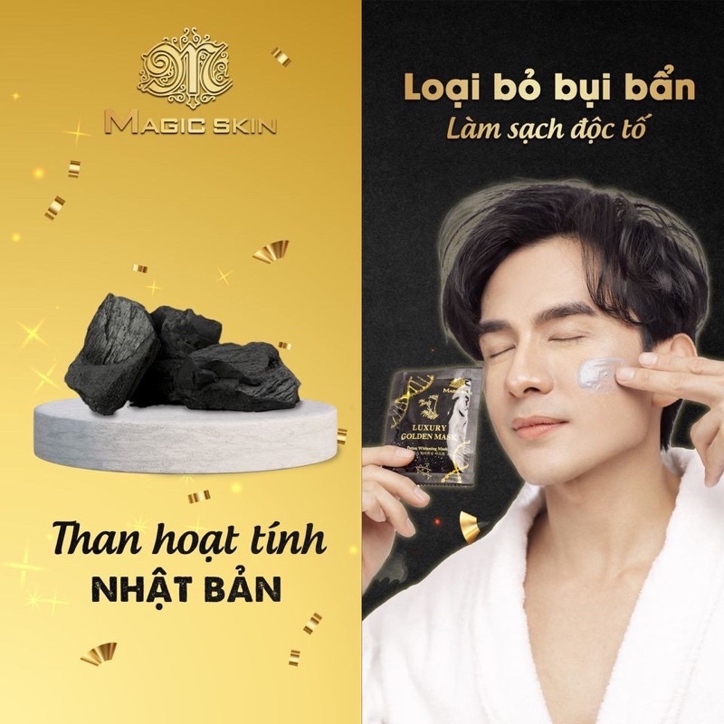 Mặt nạ ủ yến thải độc cấy trắng Luxury Golden Mask Chính hãng MAGIC SKIN