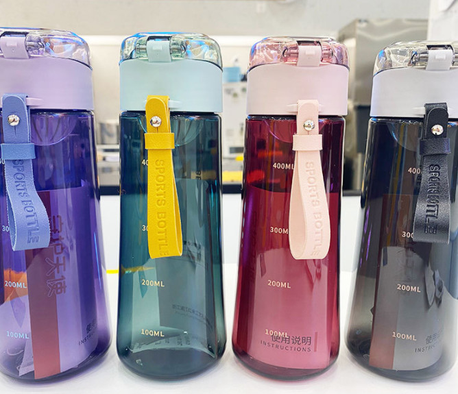 Bình Nước Thể Thao 350ml 550ml Nút Nhấn Nắp Bật Tự Động
