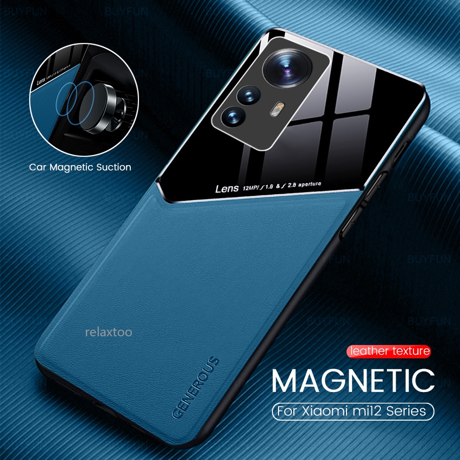 Ốp Điện Thoại Da Kèm Giá Đỡ Từ Tính Chống Sốc Cho xiaomi12 case xiomi xiaomi mi 12 X S Pro Lite 12S Ultra 12Lite 12X 12Splus