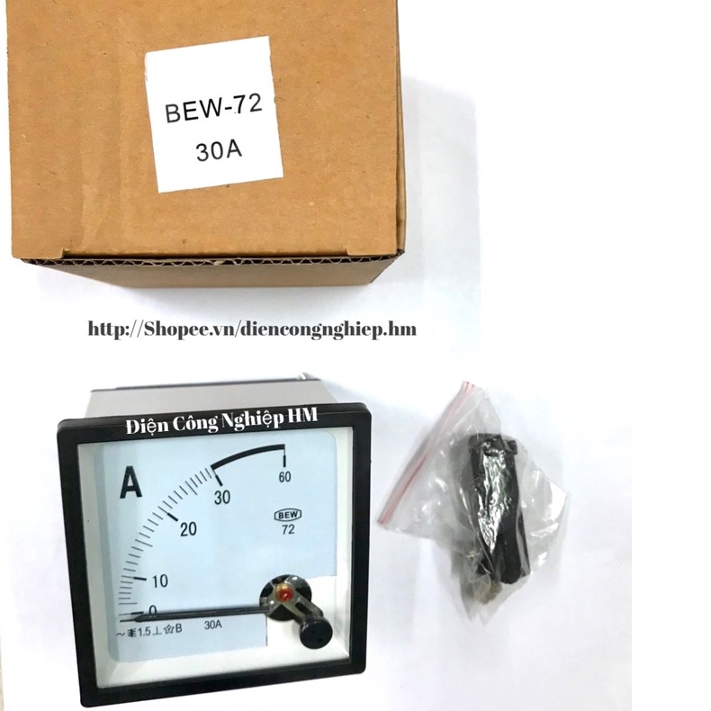 Đồng hồ đo dòng điện Ampe xoay chiều trực tiếp BEW-72 30A