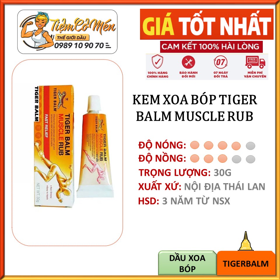 [Hàng Nội Địa] Kem Xoa Bóp Giảm Nhức Mỏi Cơ Bắp Tiger Balm Muscle Rub - Fast Relief Thái Lan