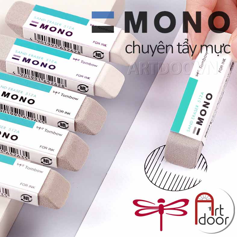 [ARTDOOR] Gôm tẩy bút bi, mực in, màu TOMBOW Mono Sand