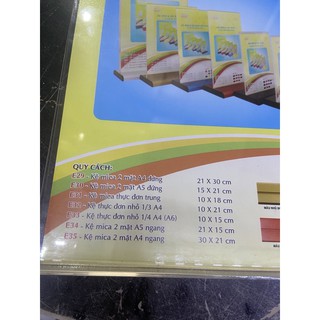 Kệ mica 2 mặt đế lùa A4 21x30cm