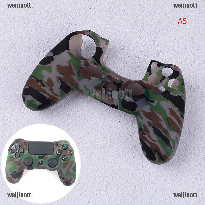 PHU KIEN Vỏ Nhựa Dẻo Hoạ Tiết Camo Bọc Tay Cầm Điều Khiển Ps4