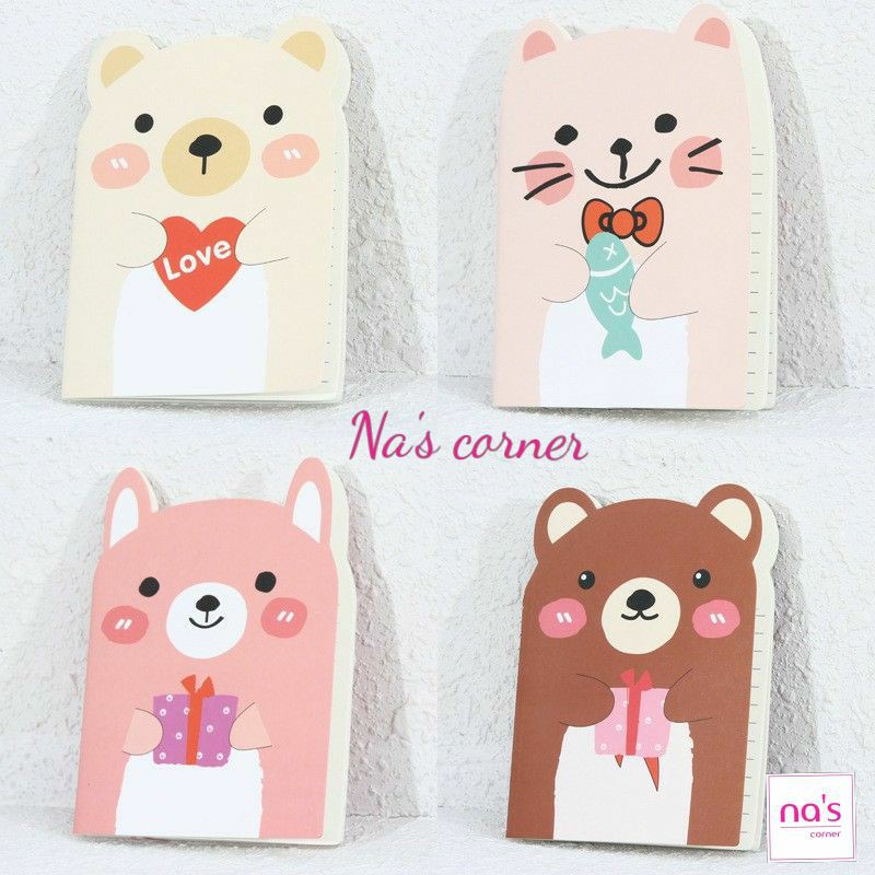 Sổ tay ghi chú hình thú cute kẻ ngang 10x14cm kute 40 trang