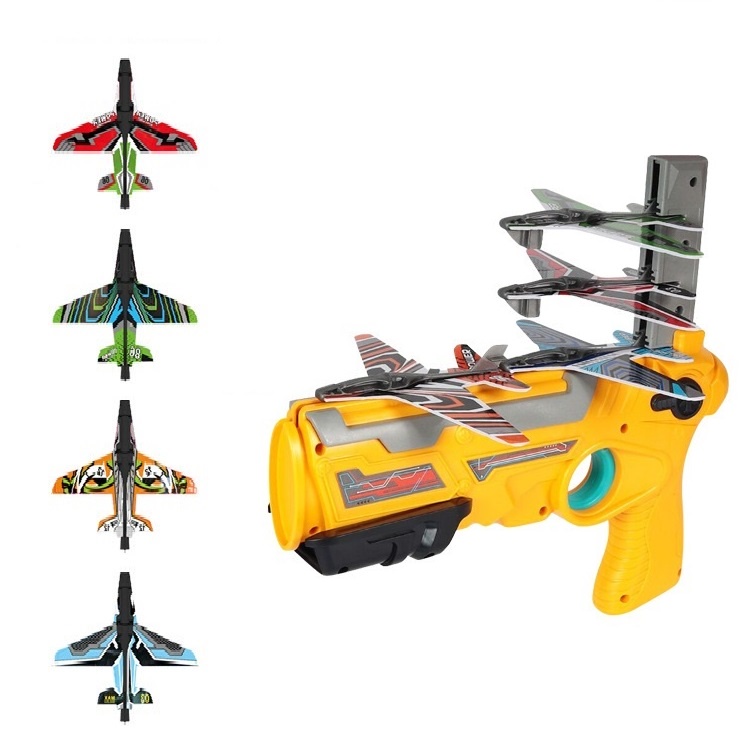 Súng bắn máy bay đồ chơi cho trẻ em, Đồ chơi phóng máy bay 4 tầng mới lạ siêu xịn xò cho bé trai bé gái