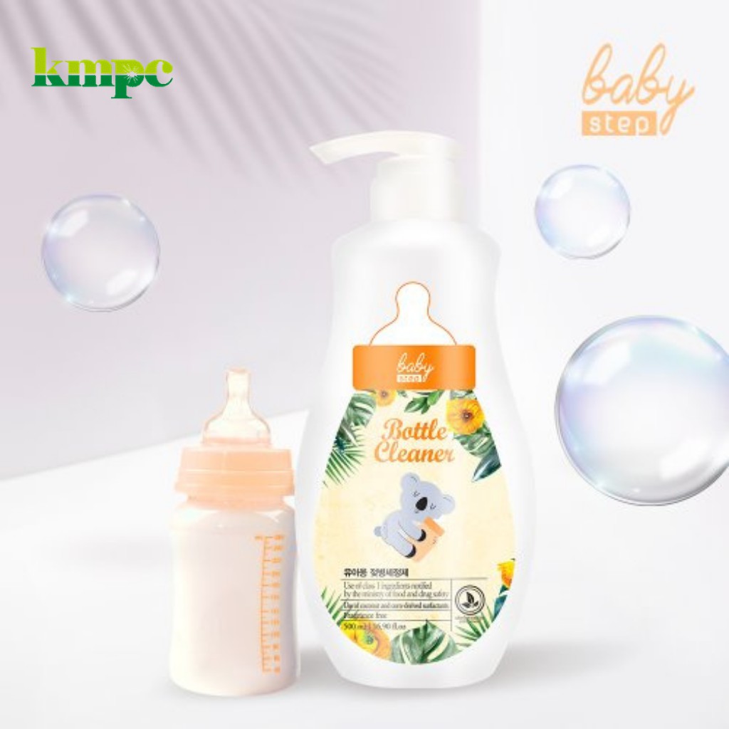 Nước rửa bình sữa và rau củ hữu cơ cao cấp Baby Step 500ml