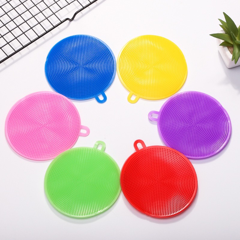 Miếng cọ rửa bát chén silicon có móc treo
