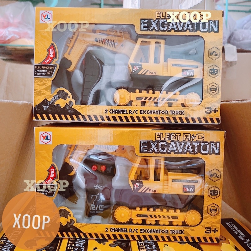 Đồ chơi ! Máy xúc có điều khiển xoay 360 độ cho bé