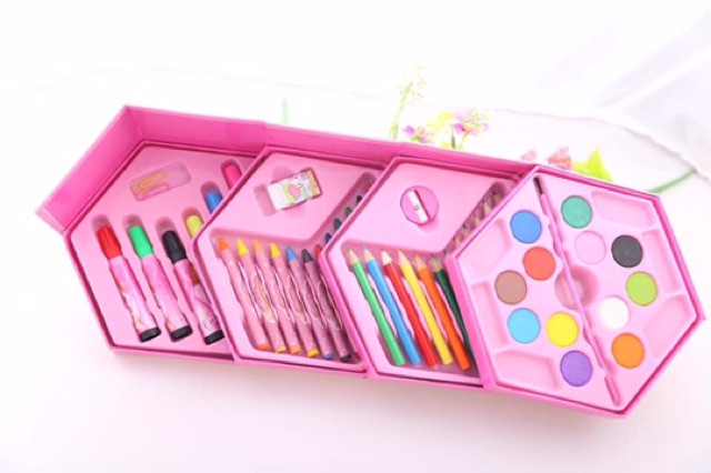 Bộ tô màu 46 món 4 tầng cho bé