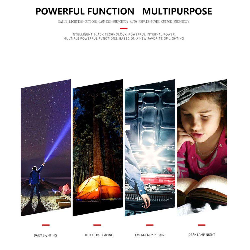 Đèn Pin LED Xhp160 + Cob Có Thể Sạc Lại Siêu Sáng Tiện Dụng