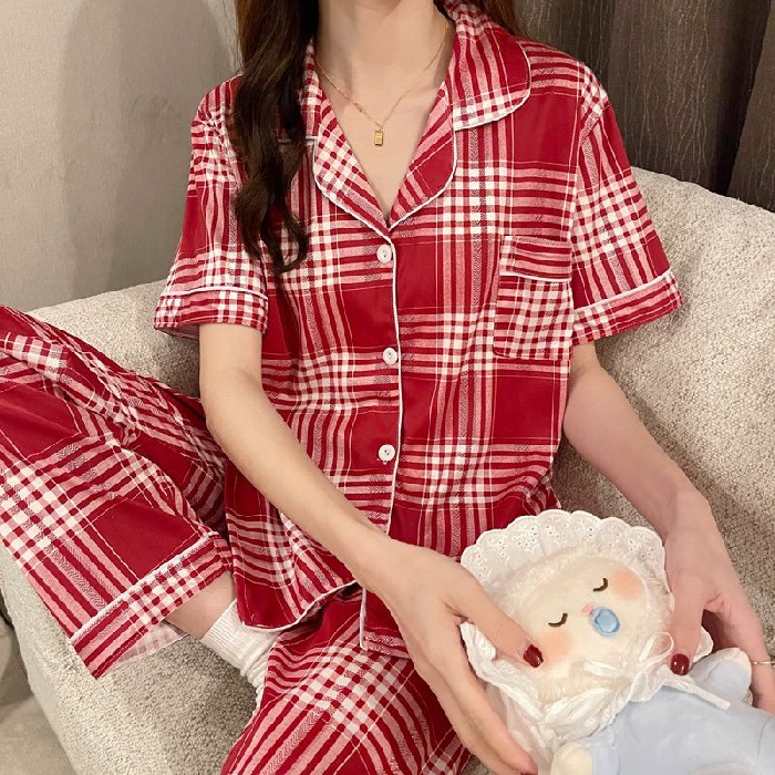 Bộ Đồ Ngủ Tay Ngắn Bằng Cotton Họa Tiết Da Báo Thời Trang Dành Cho Nữ