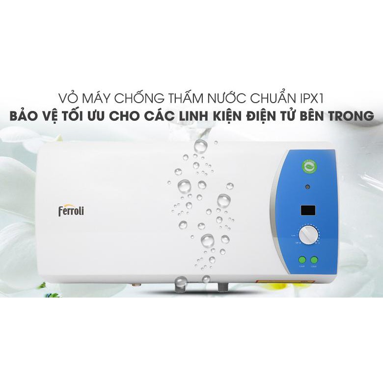 Bình nóng lạnh Ferroli VERDI - AE, hiển thị nhiệt độ cùng thanh đốt siêu bền -  Bảo hành 8 năm chính hãng toàn quốc