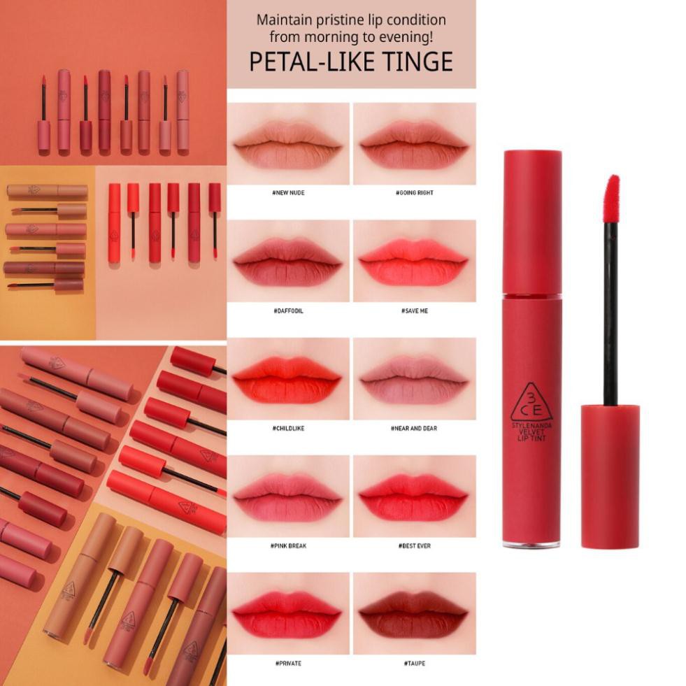 [Có Bill] SON KEM LÌ 3CE VELVET LIP TINT - HÀNG ORDER HÃNG CÓ BILL [Tặng quà khi mua]