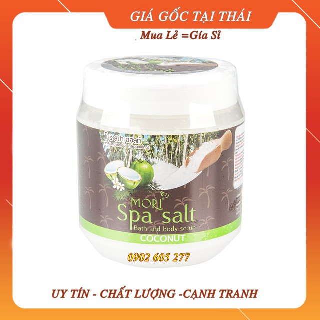 [Hàng chính hãng] Muối Tắm Tẩy Tế Bào Chết Mori Hương Dừa Spa Salt Bath &amp; Body Scrub Thái Lan